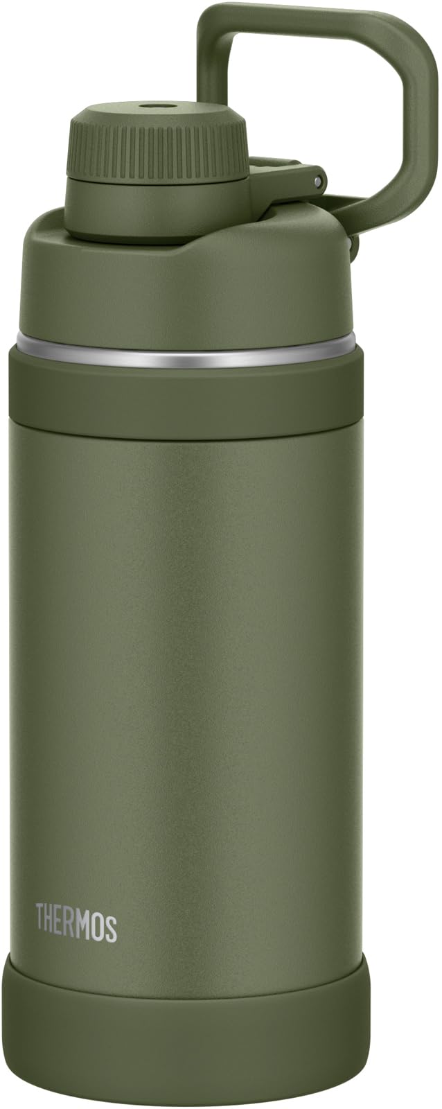 [With handle, dishwasher safe] Thermos water bottle, vacuum insulated sports bottle, 750ml, khaki, convenient carry loop, direct drinking, removable spout for easy cleaning, for cold storage only FJU-750 KKI
