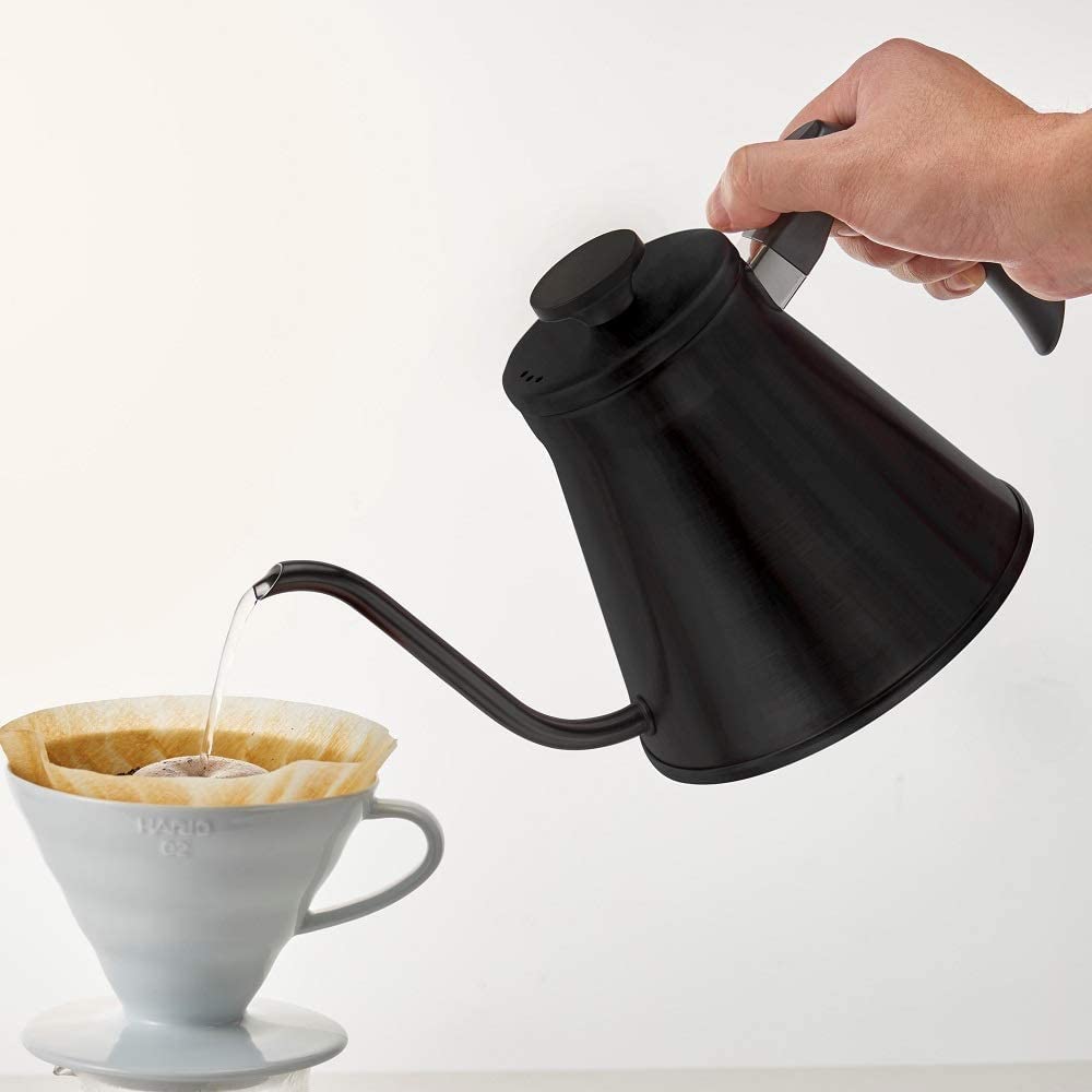 HARIO V60 Drip Kettle Fit Gas Fire/IH Compatible Practical 800ml Matte Black JapanMade by VKF-120-MB