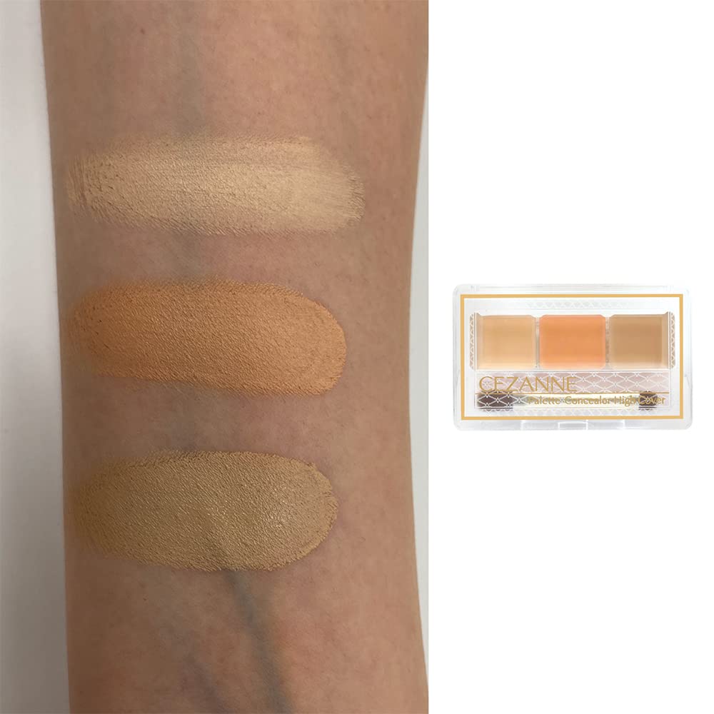 Cezanne Palette Concealer High Cover 4.5g High Adhesion 3 Colors Double End Brush Beige