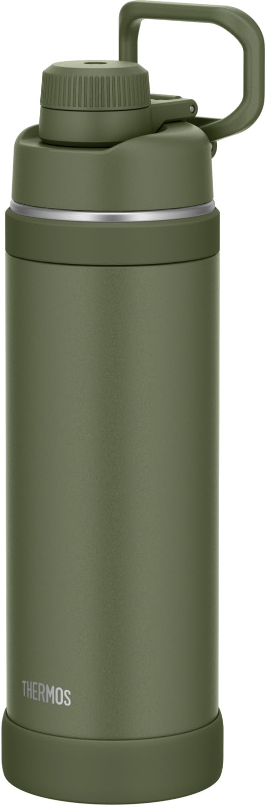 [With handle/dishwasher safe] Thermos water bottle, vacuum insulated sports bottle, 1L khaki, carry loop for easy carrying, direct drinking, removable spout for easy cleaning, cold storage only FJU-1000 KKI
