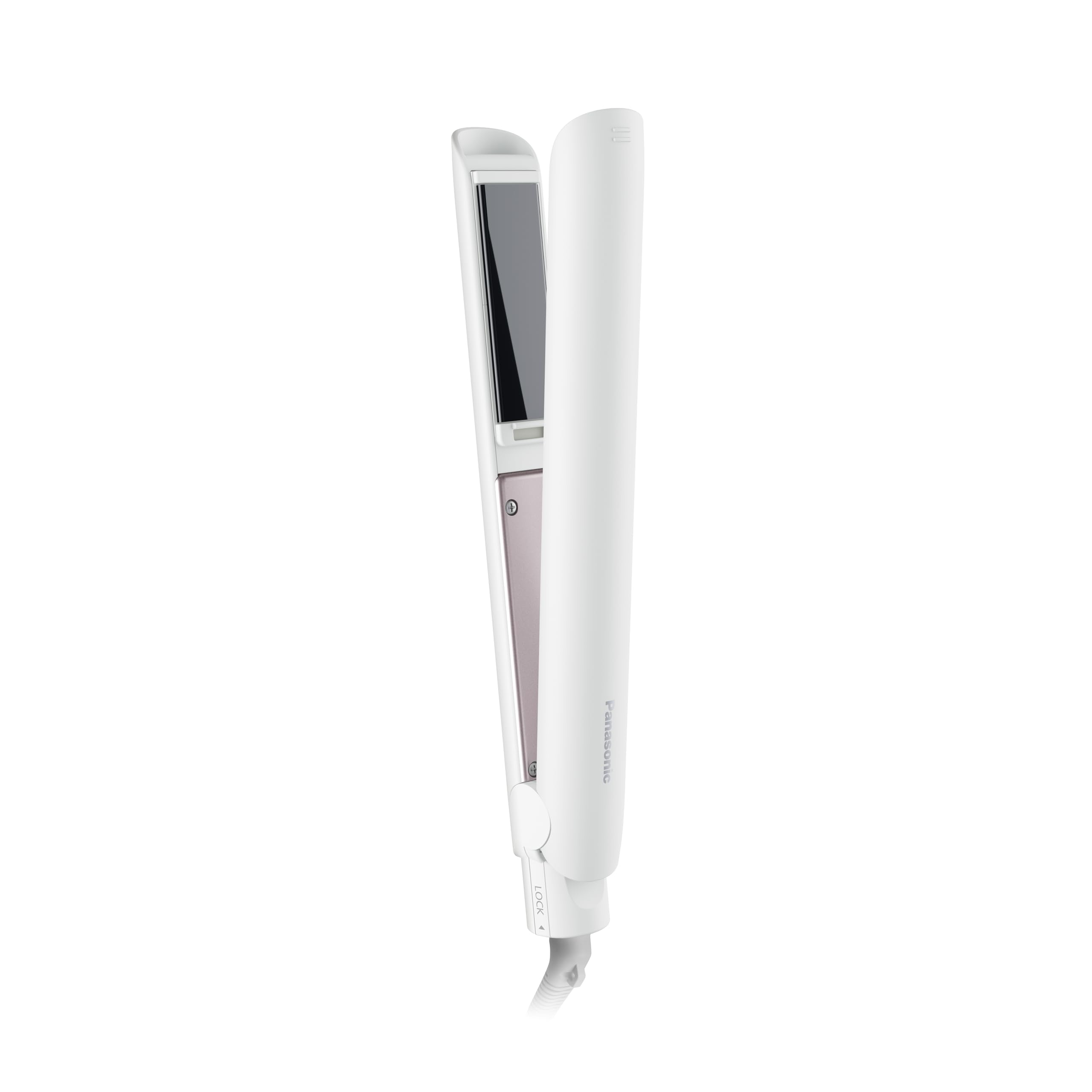 Panasonic Compact Straight Iron 2Way 3 Level Temperature Adjustment Lightweight Smooth Gloss Coating Plus White EH-HV2B-W