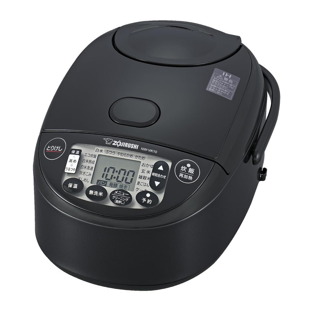 Zojirushi Mahobin Rice Cooker 5.5 Cups Super Cooking IH Type Made in Japan Warm Retention 30 Hours Black NW-VJ10-BA