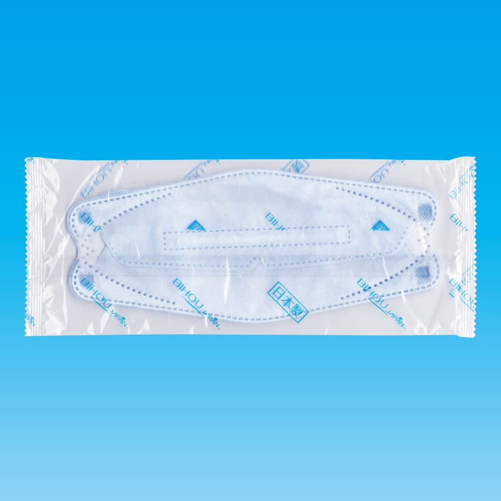 【비호 마스크 안심의 일본제 4층 구조 국산 고기능 필터를 더블 사용! 입가에 3D 공간을 만들어 호흡이 쉽고 피부와의 마찰을 막는 최신 입체형 마스크 상쾌한 라이트 블루 】 3D 입체형 라이트 블루 쉬운 마스크 표준 사이즈 5장입