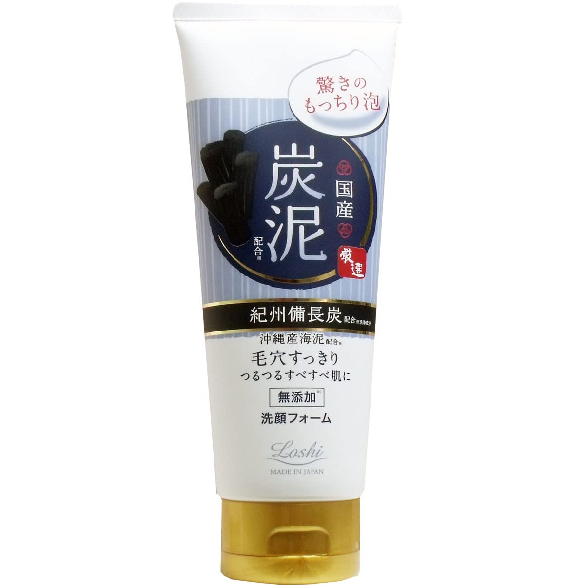 Rossi Moist Aid Domestic Whip Face Wash Charcoal Mud 120g