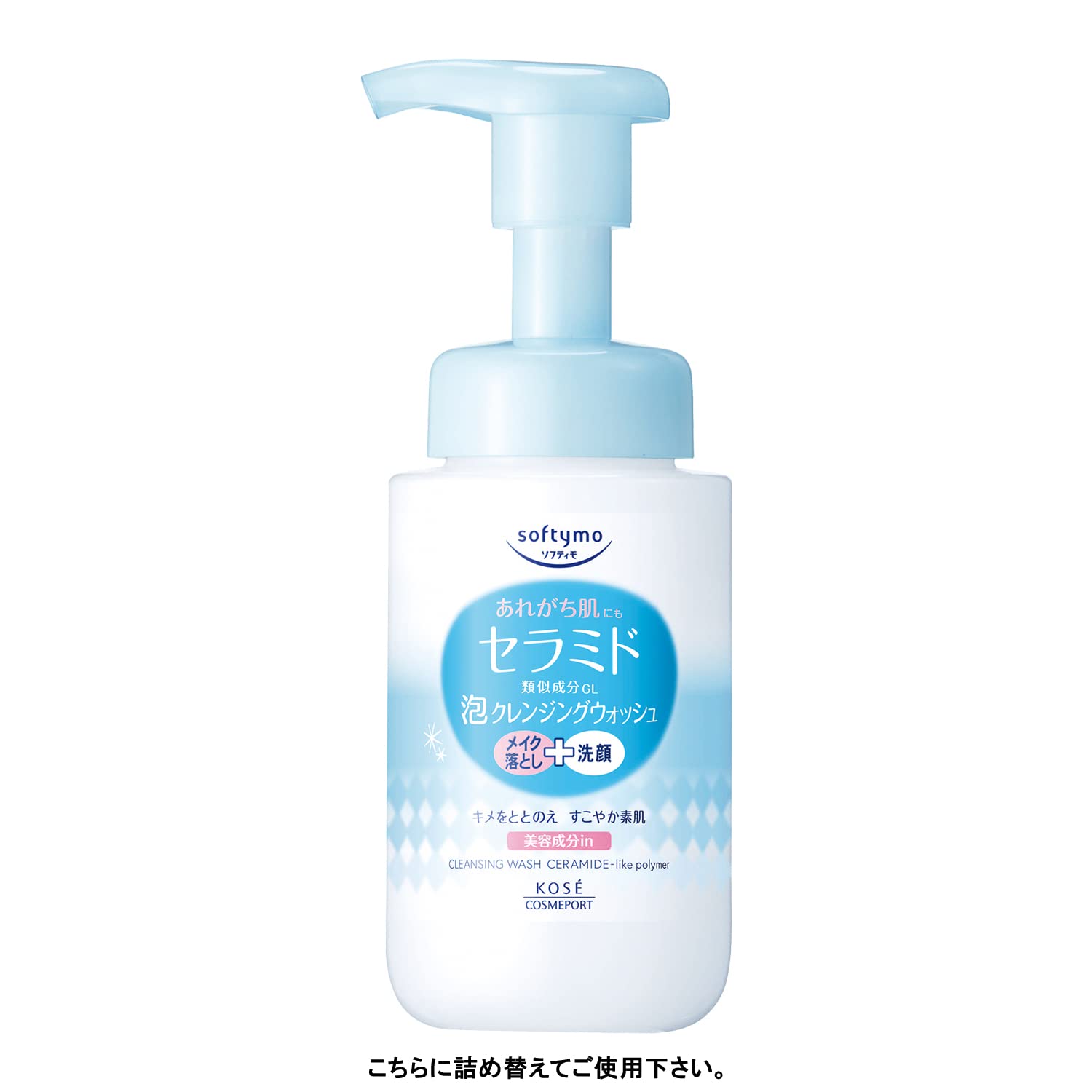 Softymo KOSE Foam Cleansing Wash (Ceramide) Refill Facial Cleanser Makeup Remover 180mL Cleansing Wash Pore Dirt