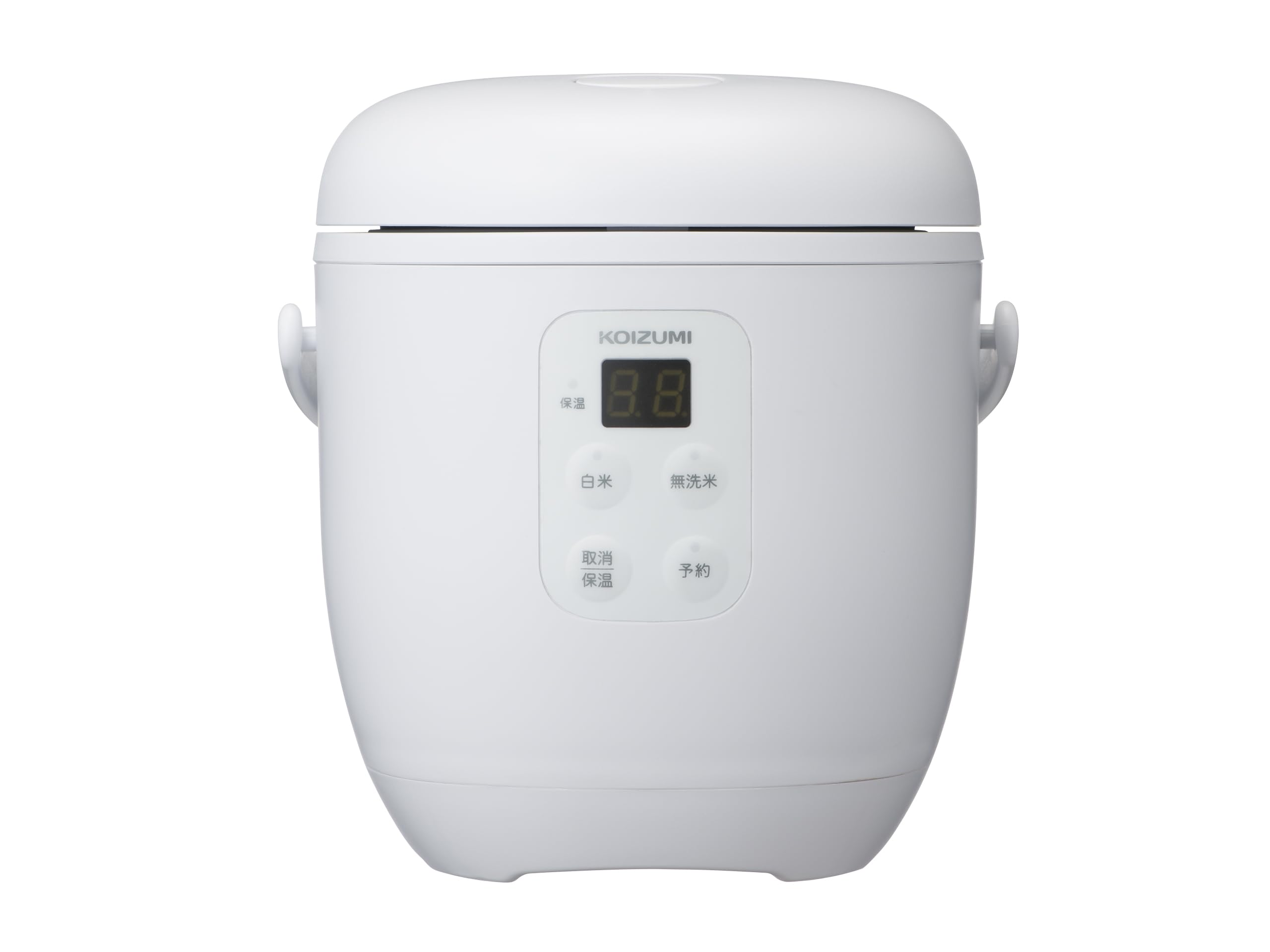 Koizumi Small Rice Cooker, Rice Cooker, Mini, 0.5~1.5 cups, Living alone, Timer reservation, 1~12 hours, Keeps warm up to 3 hours, Inner lid fully washable, White KSC-1514/W
