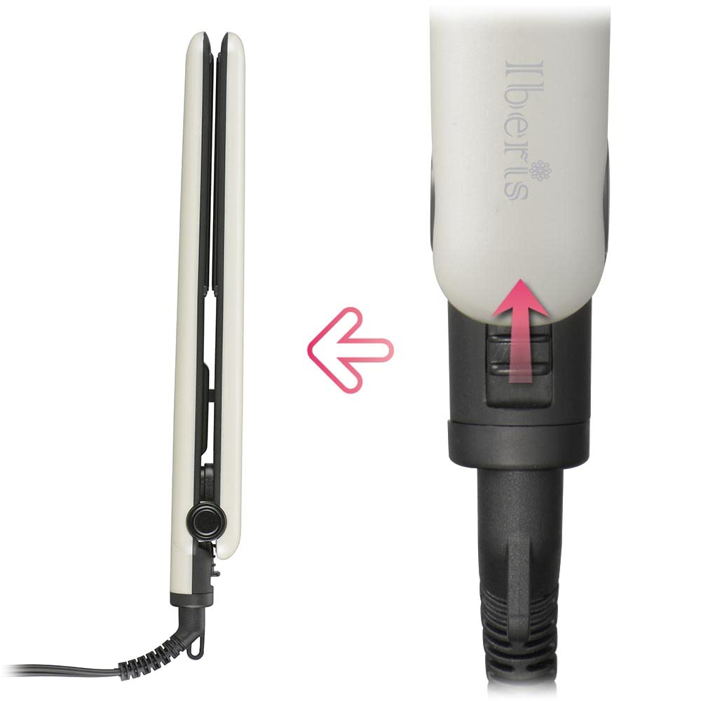 Ohm Denki Straight Hair Iron (Ceramic coating specification/With opening/closing lock/28W/Cord length 1.8m/White)