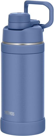 [With handle/dishwasher safe] Thermos water bottle, vacuum insulated sports bottle, 750ml, ash blue, convenient carry loop, direct drinking, removable spout for easy cleaning, cold storage only FJU-750 ASB