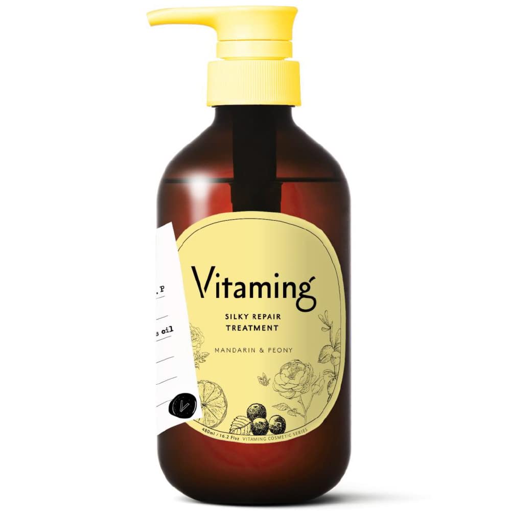 Vitaming 바이타밍 실키 리페어 트리트먼트 V1 480ml 만다린 & 피오니의 향기 비타민 트리트먼트 비타민 모발 수리