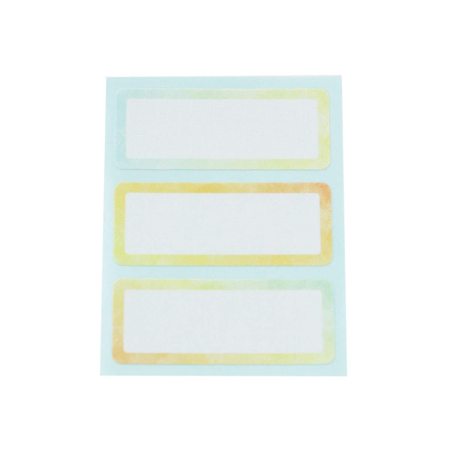 Uniname Name Cotton Label Gradient Yellow 6 Pieces Width 67mm x Height 27mm AJUN-14526