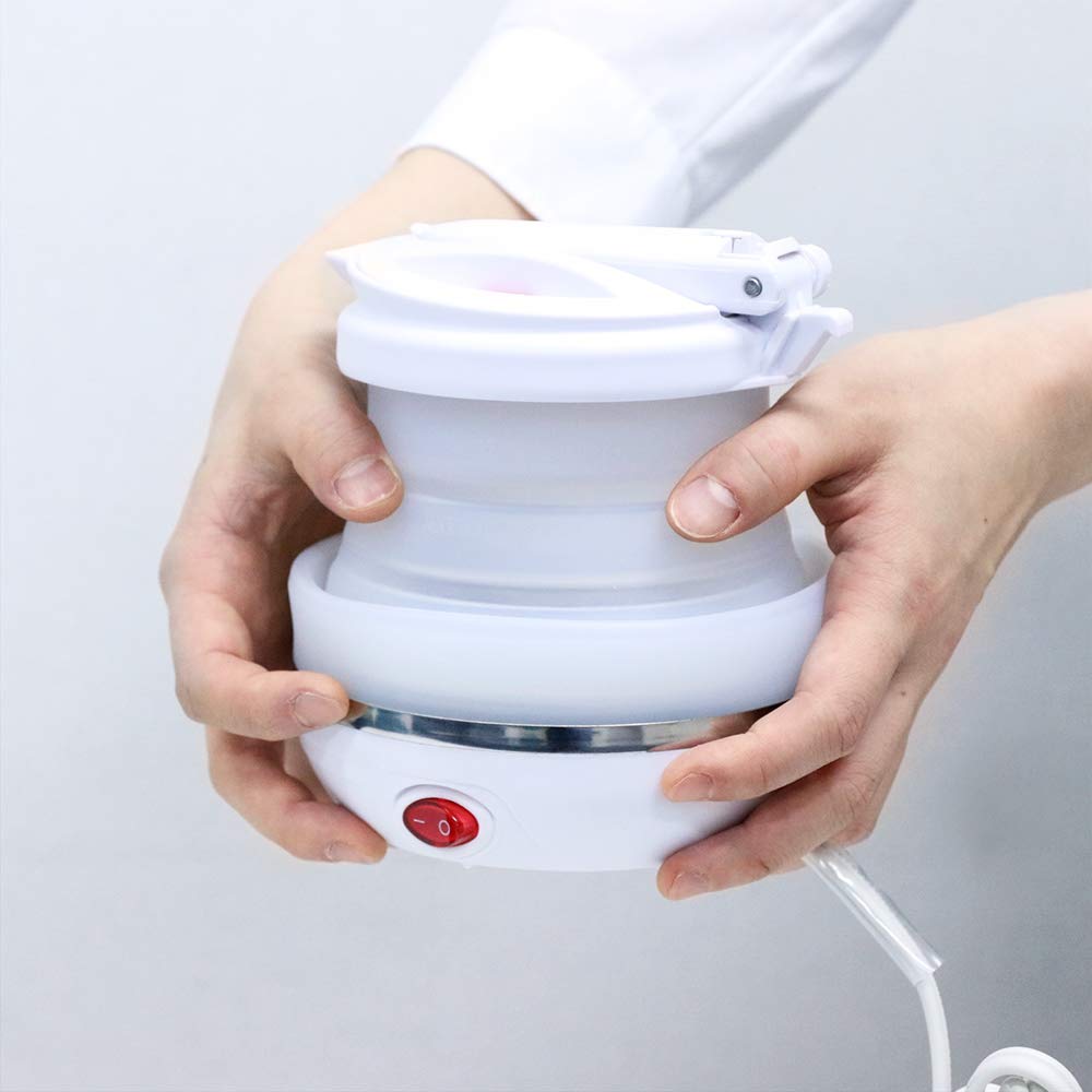 Miyoshi Foldable Electric Kettle White 800ml For 2-3 People MBE-TK03/WH