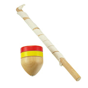 Spin Gear A traditional spinning top that is hit with a string, a wooden spinning top, a beating top that spins well on an iron shaft (colored)