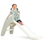 Iris Plaza Folding Kids Slide Indoor Safe Sturdy Width 46.3 x Depth 134 x Height 76.6 cm White x Gray PZ90112