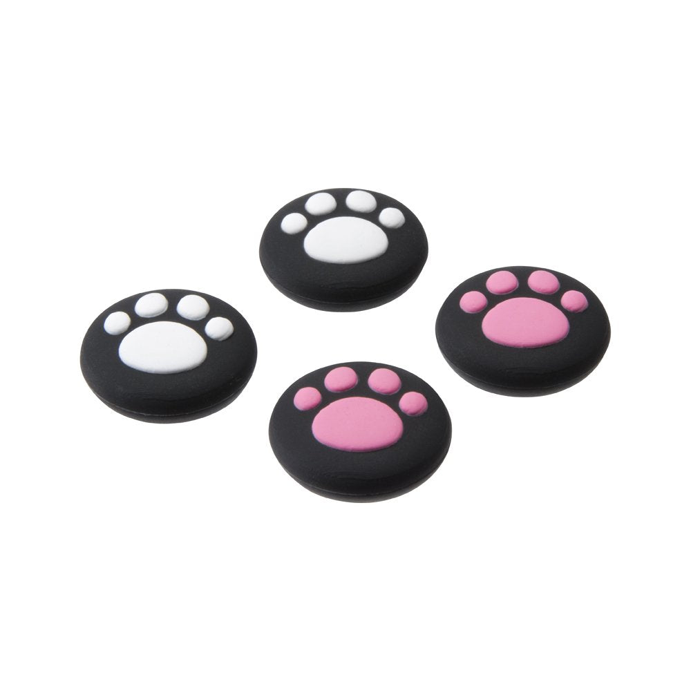CYBER アナログスティックカバー ねこにゃん Nintendo Switch Joy-Con用 黒 Switch Lite対応