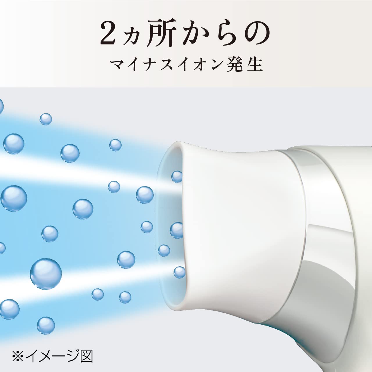 Koizumi Hair Dryer Negative Ion Light Job Large Air Volume Lightweight Quick Drying Compact White KHD-9740/W