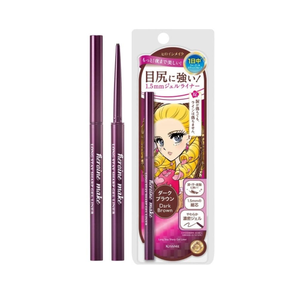 Heroine Make Long Stay Sharp Gel Liner 02 Dark Brown 0.07g Dense Gel Liner Waterproof Formula