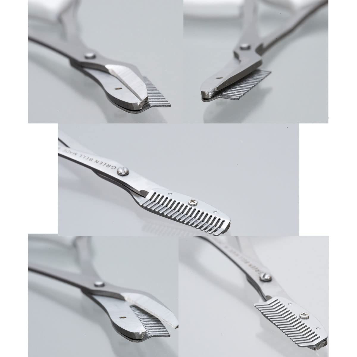 Green Bell Stainless Steel Eyebrow Scissors with Comb Pink MI-248 Silver 1pc (x 1)