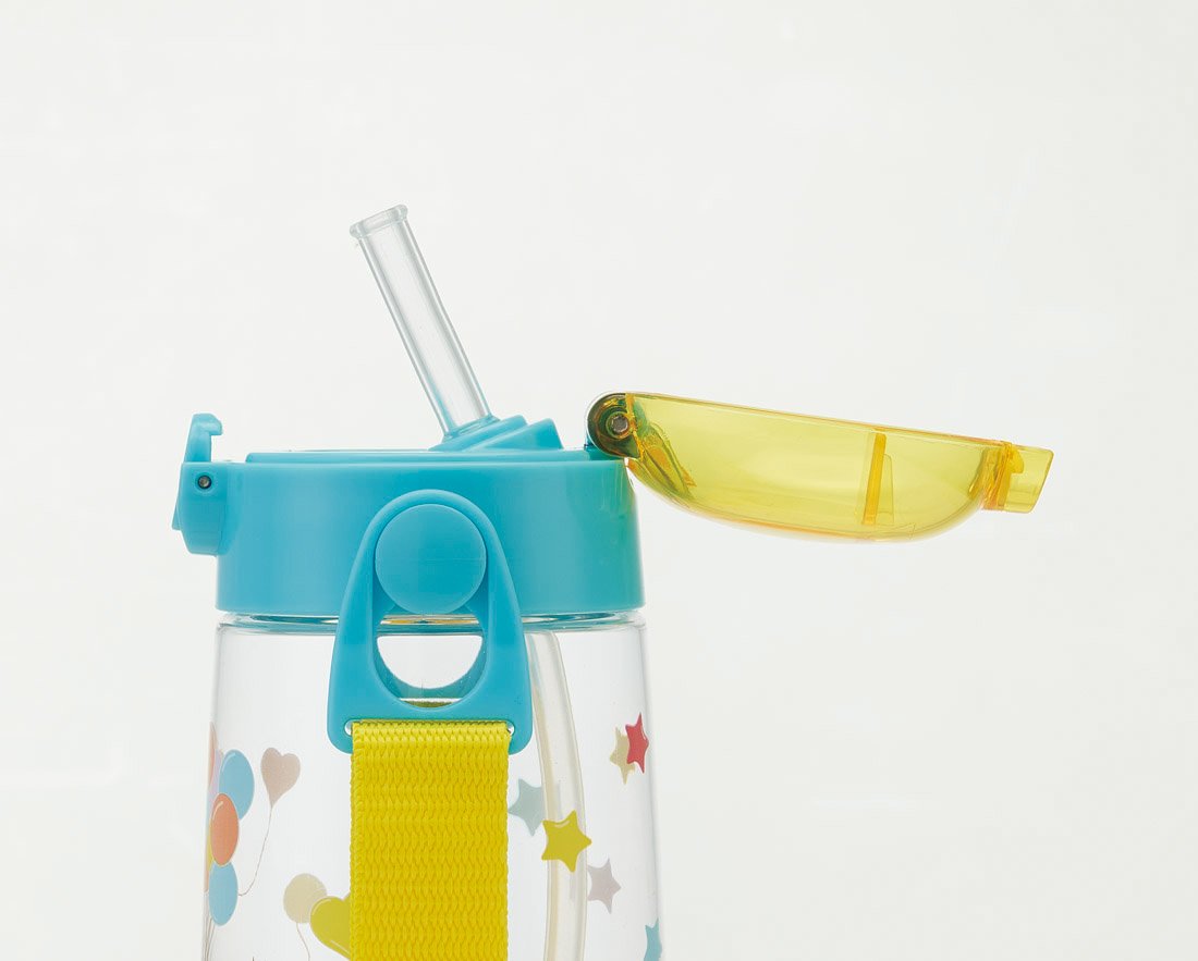 스케이터 (Skater) 어린이용 빨대 부착 물통 클리어 병 480ml 원터치 실리콘 스누피 PDSH5-A