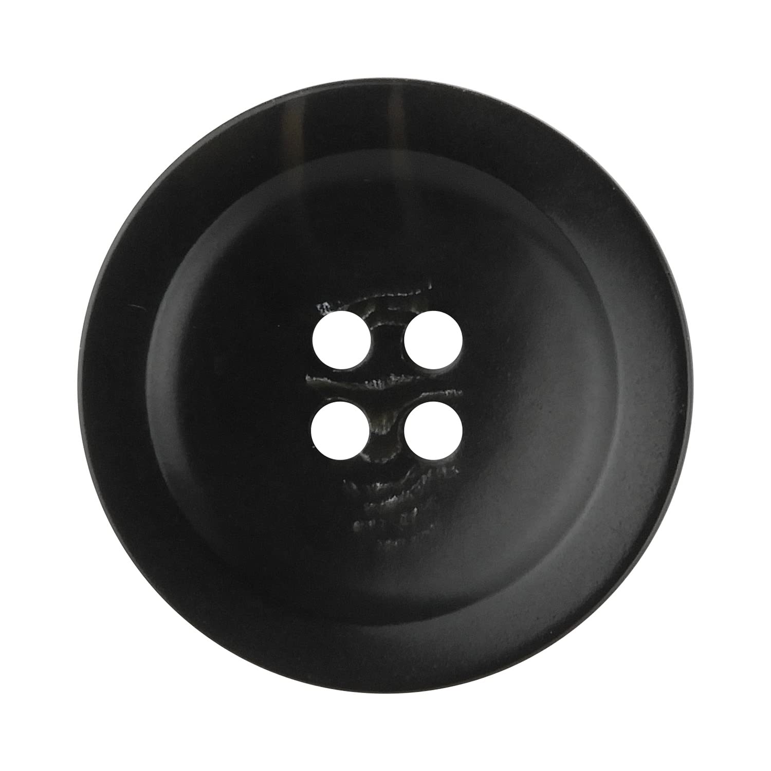KIYOHARA Now Now Button Biomass Buffalo Button 4 Holes 2 Pieces Diameter 23mm Black NWN4072