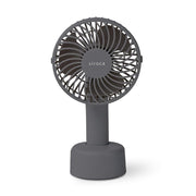 Shiroka Handy Fan 2025 Model | Fan with neck strap, 3WAY Handy Neck Hanging, Tabletop, 4 levels of airflow adjustment, USB Type-C Compatible, Portable, Lightweight, Compact, Rechargeable, Antibacterial Specification | SF-H631(HS) Stone Gray