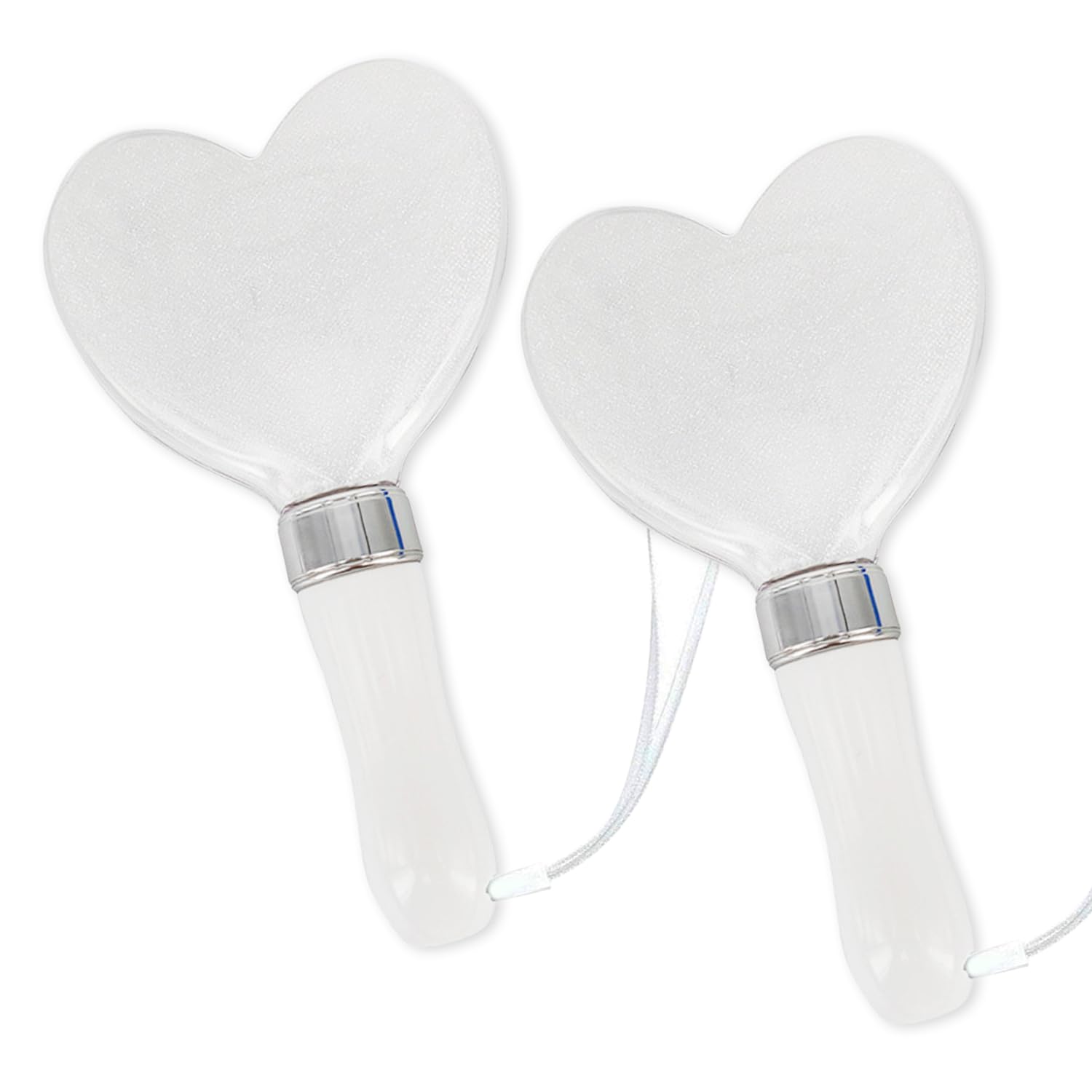 Concert Heart Penlight, Battery Operated, Set of 2, 24 Color Changes, Live Events, Lightweight, Comes with Strap, Active, Bright
