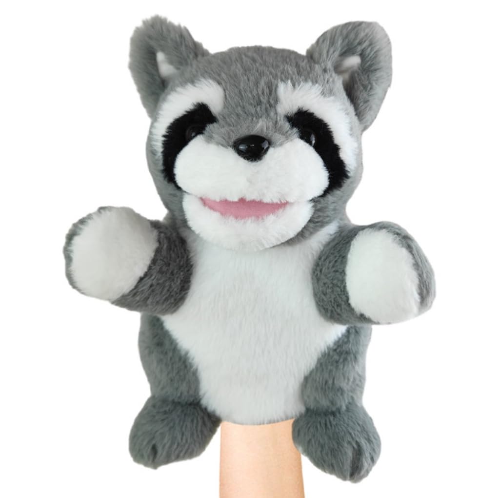 Puppet Muppet Puppet Puppet Doll Hand Puppet Finger Puppet Ventriloquism Puppet Raccoon with Moving Mouth Raccoon (Raccoon)