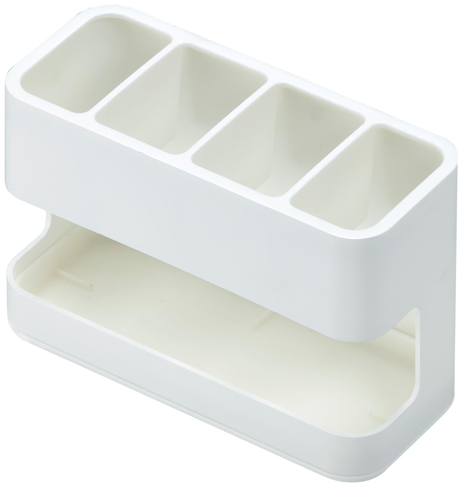 Anesti Resin Diatomite Drainer Karari Cutlery Stand Square White Approx. Width 15 x Depth 6.5 cm x Height 10 cm HO1945