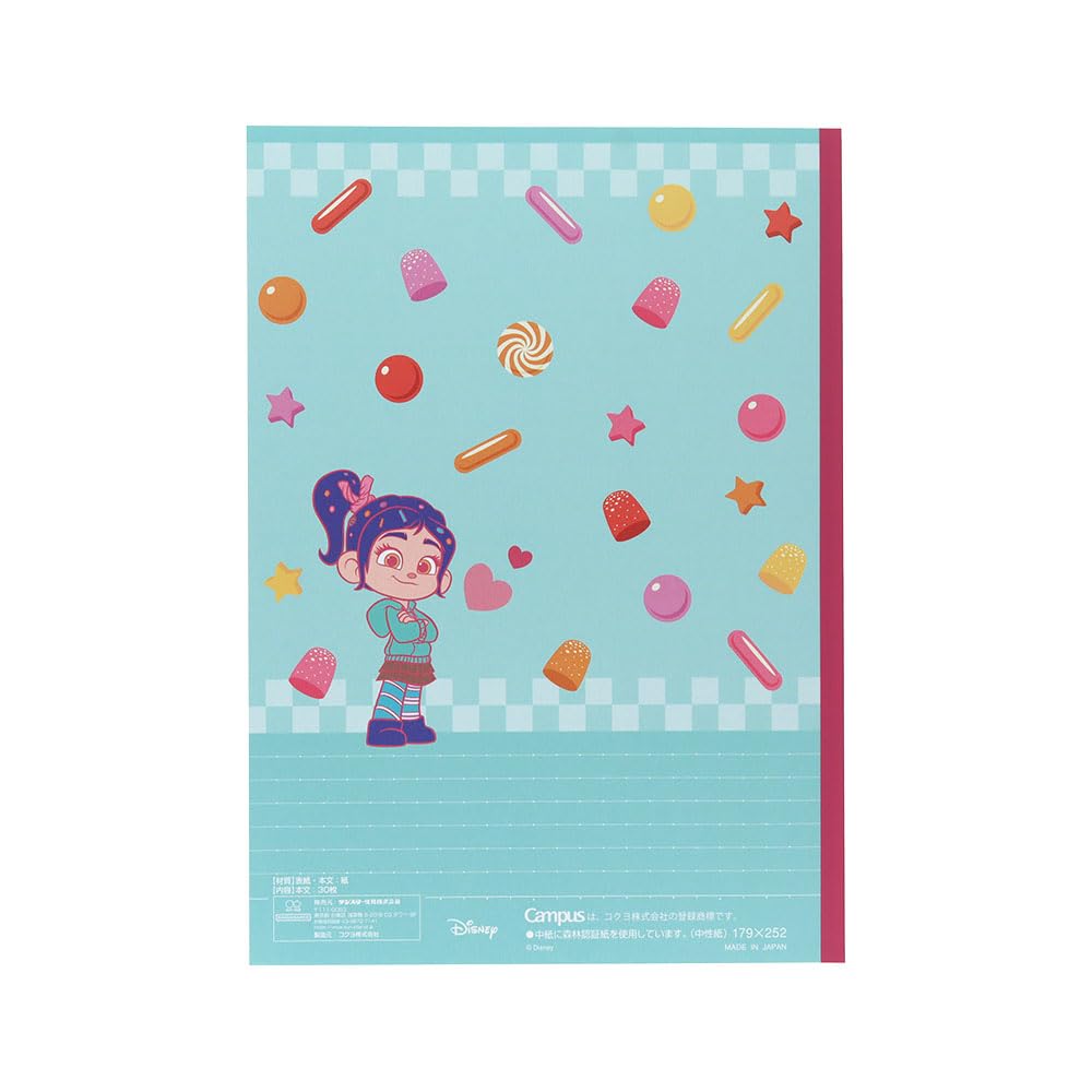 Sun-Star Stationery Disney Goods Campus Notebook 5-Book Pack Dot A-lined Disney Collection S2691779