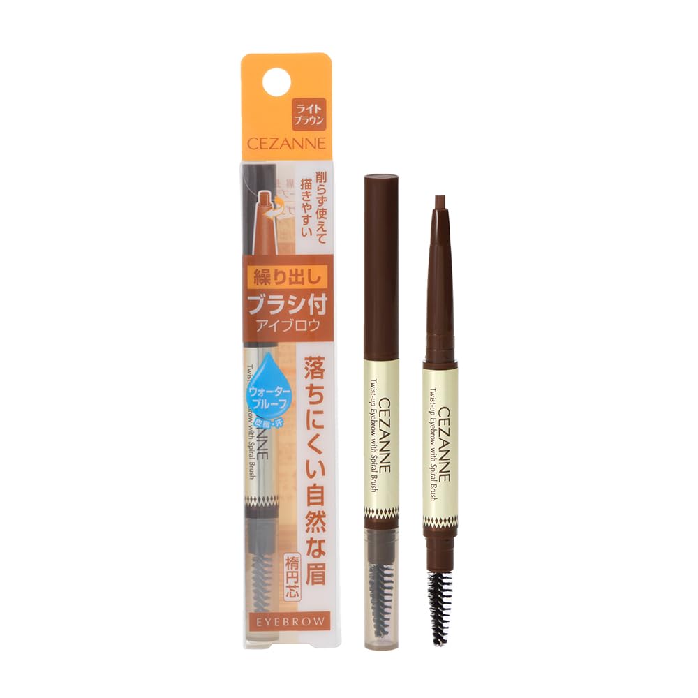 Cezanne Eyebrow with brush 01 Light brown 0.23g Extension type Waterproof Gram (x 1)