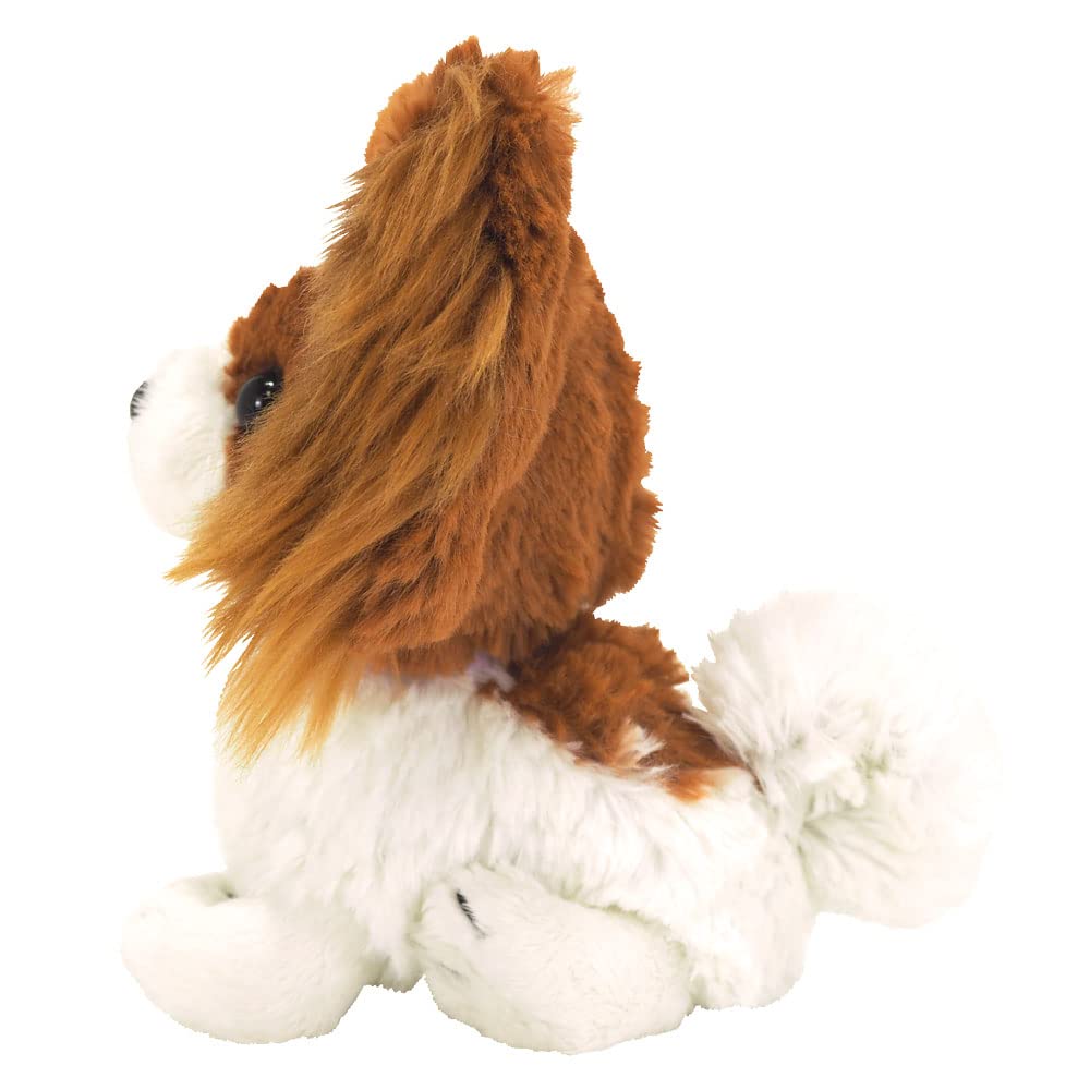 Sun Lemon Paps! Papillon Brown S 15.9×11.3×7.2cm Stuffed Animal Dog P-1992