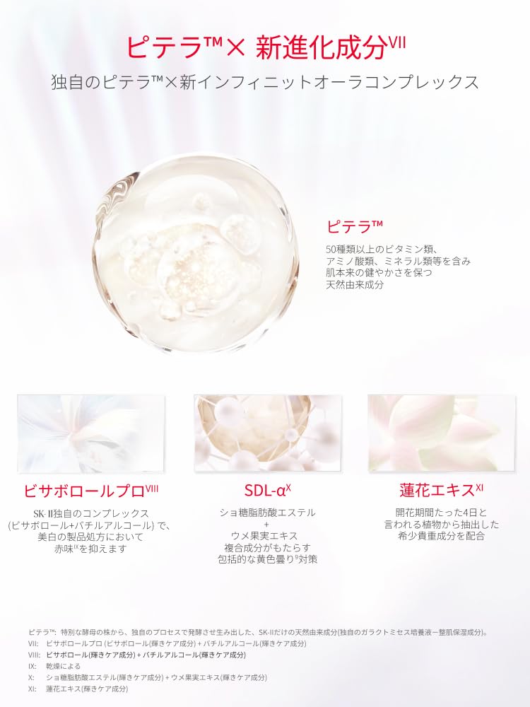 SK-II | 제노프틱스 인피니트 오라 에센스 50mL | 미백 미용액 | 의약 부외품 약용 미백 미용액 주름 개선 기미 | 화이트 플로럴 향