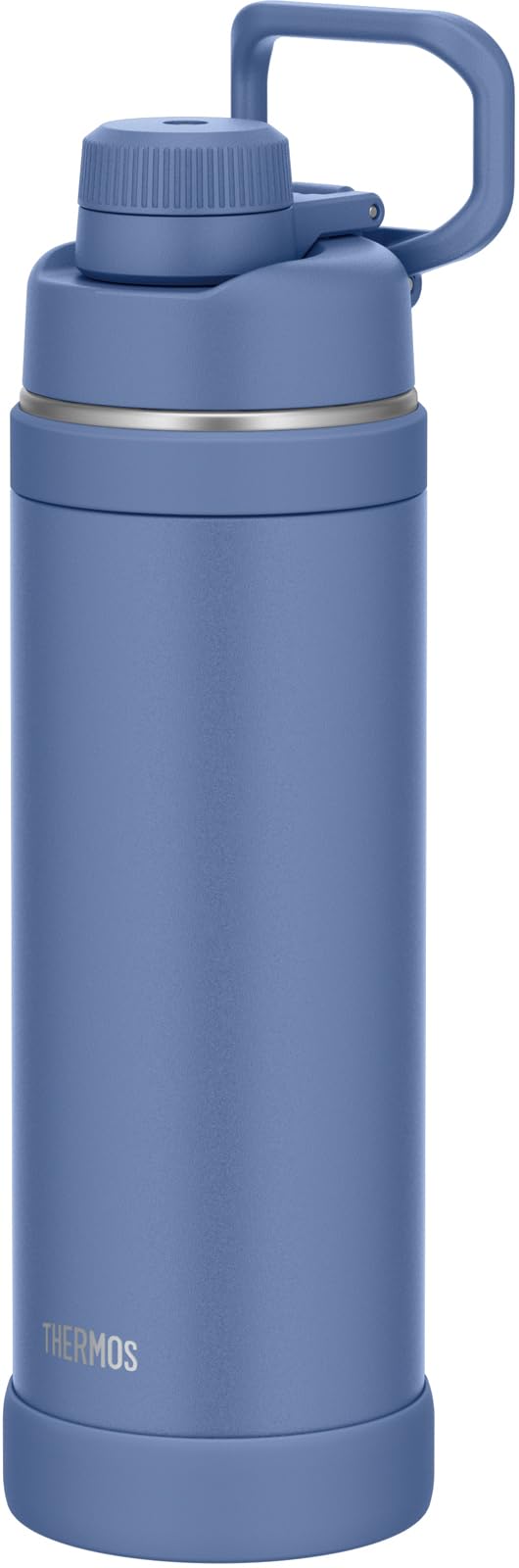 [With handle/dishwasher safe] Thermos water bottle, vacuum insulated sports bottle, 1L, ash blue, carry loop for easy carrying, direct drinking, removable spout for easy cleaning, cold storage only FJU-1000 ASB