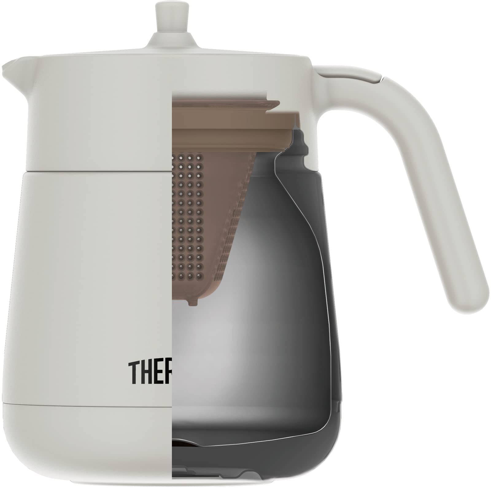 보온병 진공 단열 티팟(스트레이너 포함) 700ml 라이트 그레이 TTE-700 LGY