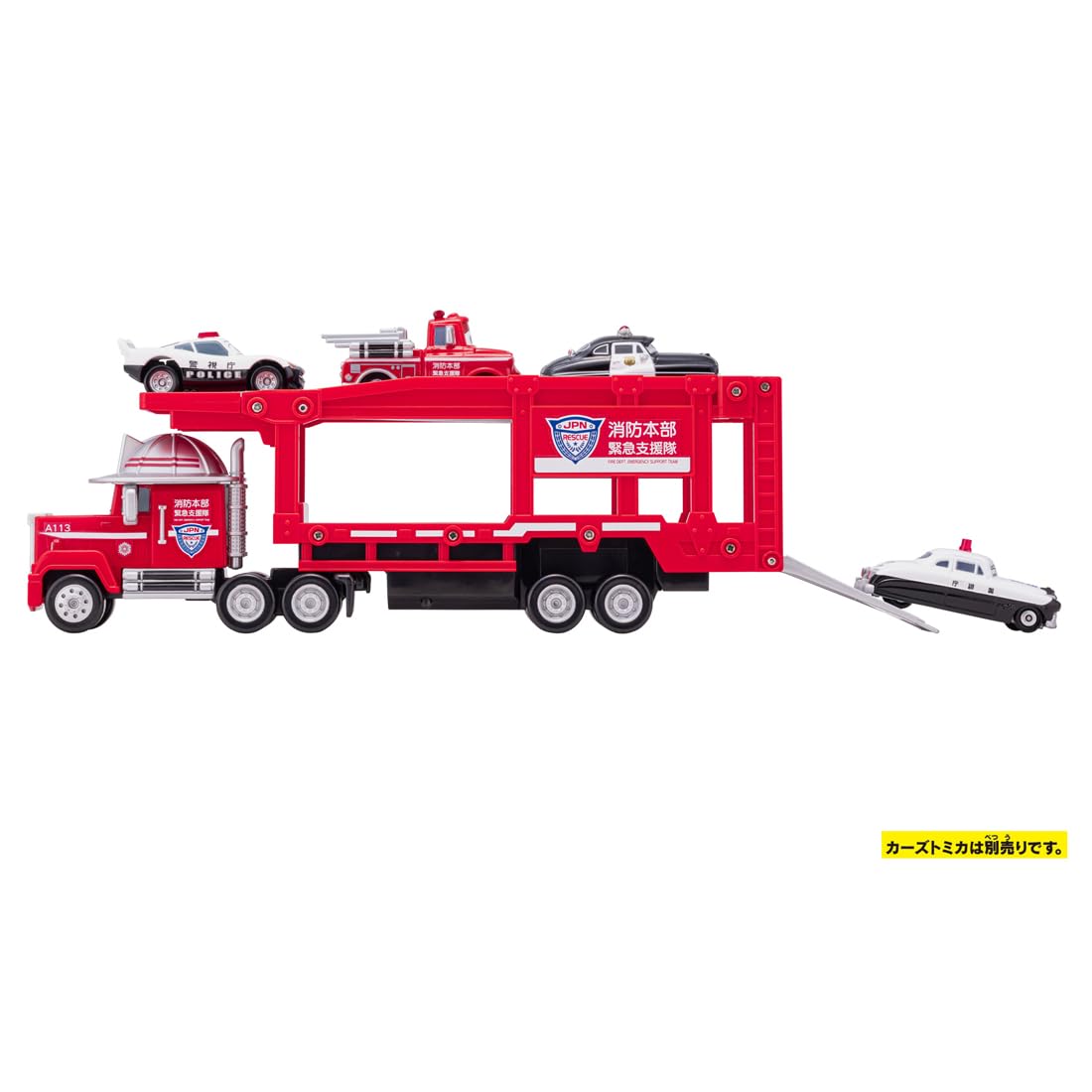 TAKARA TOMY Disney Cars Tomica Rush to the Scene! 구조 캐리어 자동차 맥 미니 자동차 장난감 3세 이상