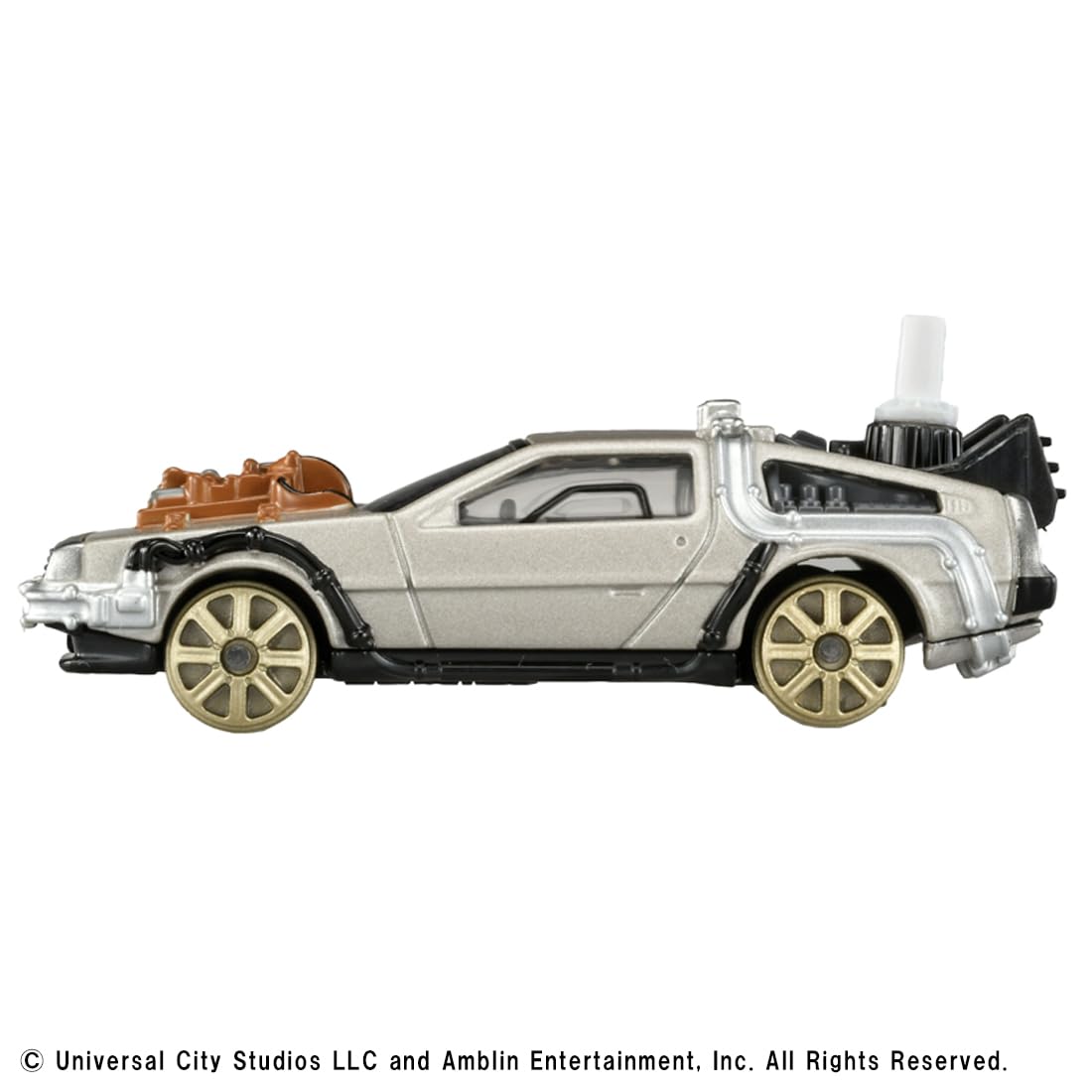Takara Tomy Tomica Premium Unlimited Back to the Future Time Machine (PART3/Railway Wheels Ver.) Mini Car Toy Ages 6+