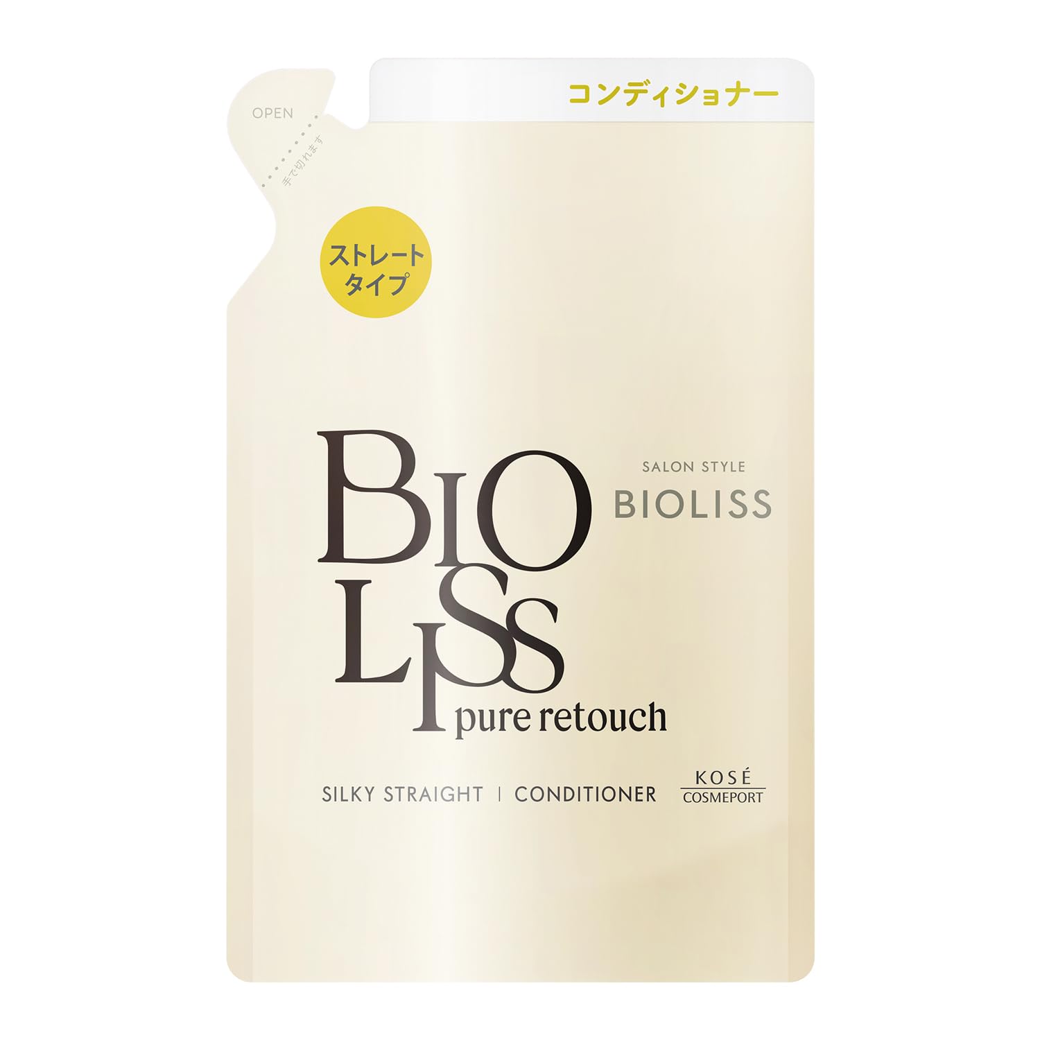 SALON STYLE (살롱 스타일) 비오리스 퓨어 레터치 으네 사라 헤어 컨디셔너 트리트먼트 리필 340mL 스트레이트 타입