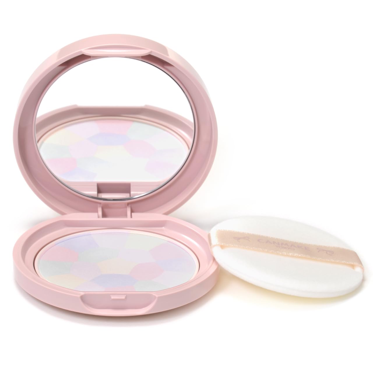 Canmake Illuminating Finish Powder ~Abloom~01 (Limited Tweed Container) Hydrangea Garden Face Powder Glossy Skin Transparency Face Wash Off UV Protection Lavender Color