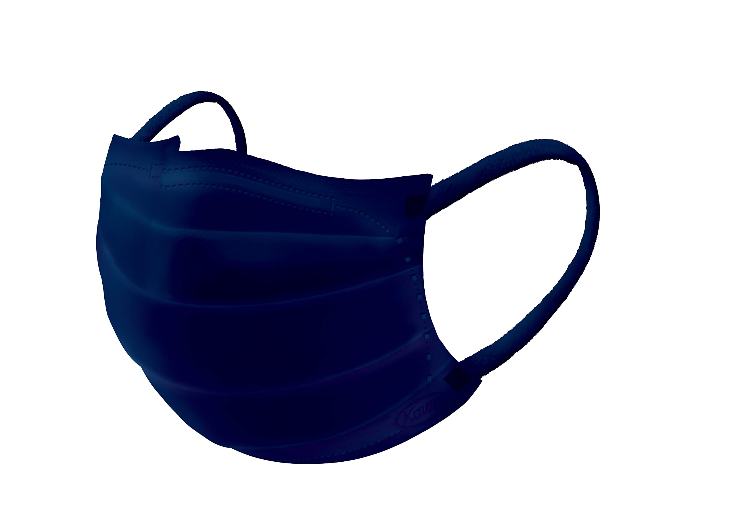 (Kowa) Three-dimensional matte color mask, 5 pieces, Royal Navy, slightly smaller M-S size, 5-layer non-woven fabric