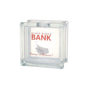 Dalton Glass Block Bank Square Piggy Bank Coin Height 145mm Width 145mm Depth 80mm H20-0192SQ