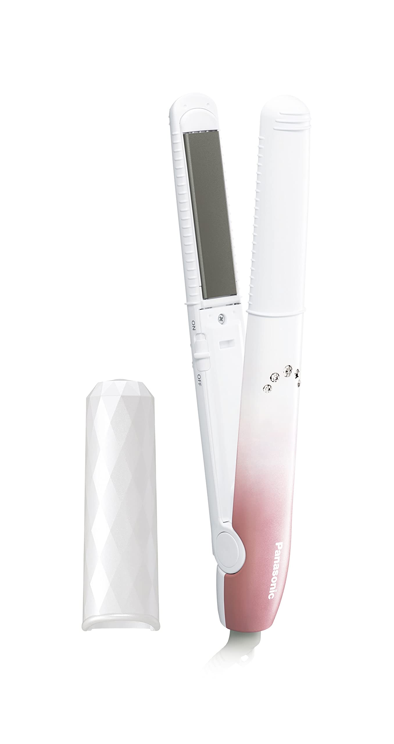 Panasonic Compact Iron for Curling and Straightening, Compatible with Overseas, 2Way Pale Pink EH-HV18-PP