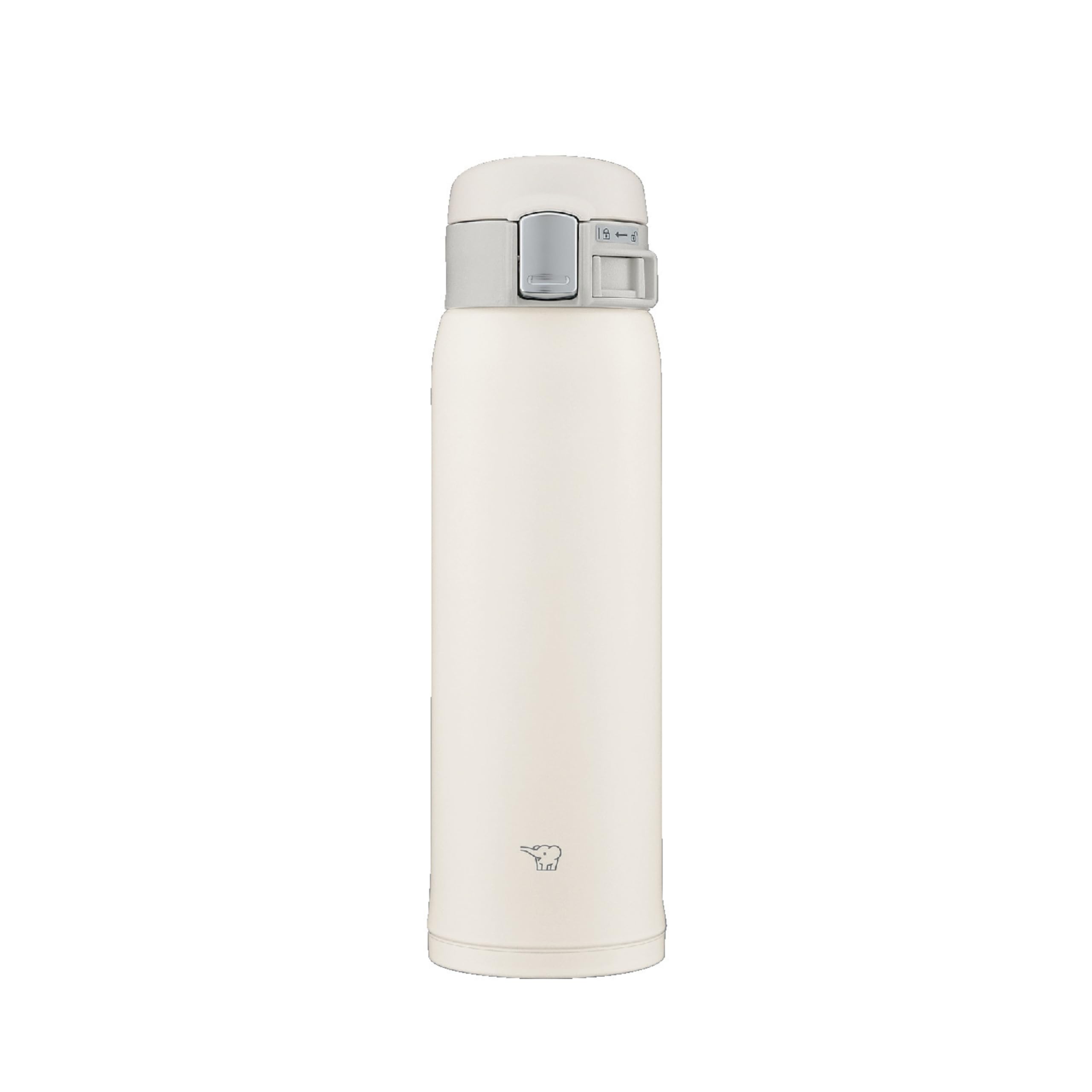 Zojirushi Mahobin Water Bottle 480ml One Touch Mug Lightweight & Compact Standard Type Heat/Cold Pale White SM-SF48-WM