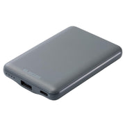ELECOM 모바일 배터리 경량 소형 슬림 5000mAh 15W 5V 3A Type-C USB-A 케이블 부속 【iPhone15 / SE3 등 대응】 다크 그레이 DE-C45-5000DGY