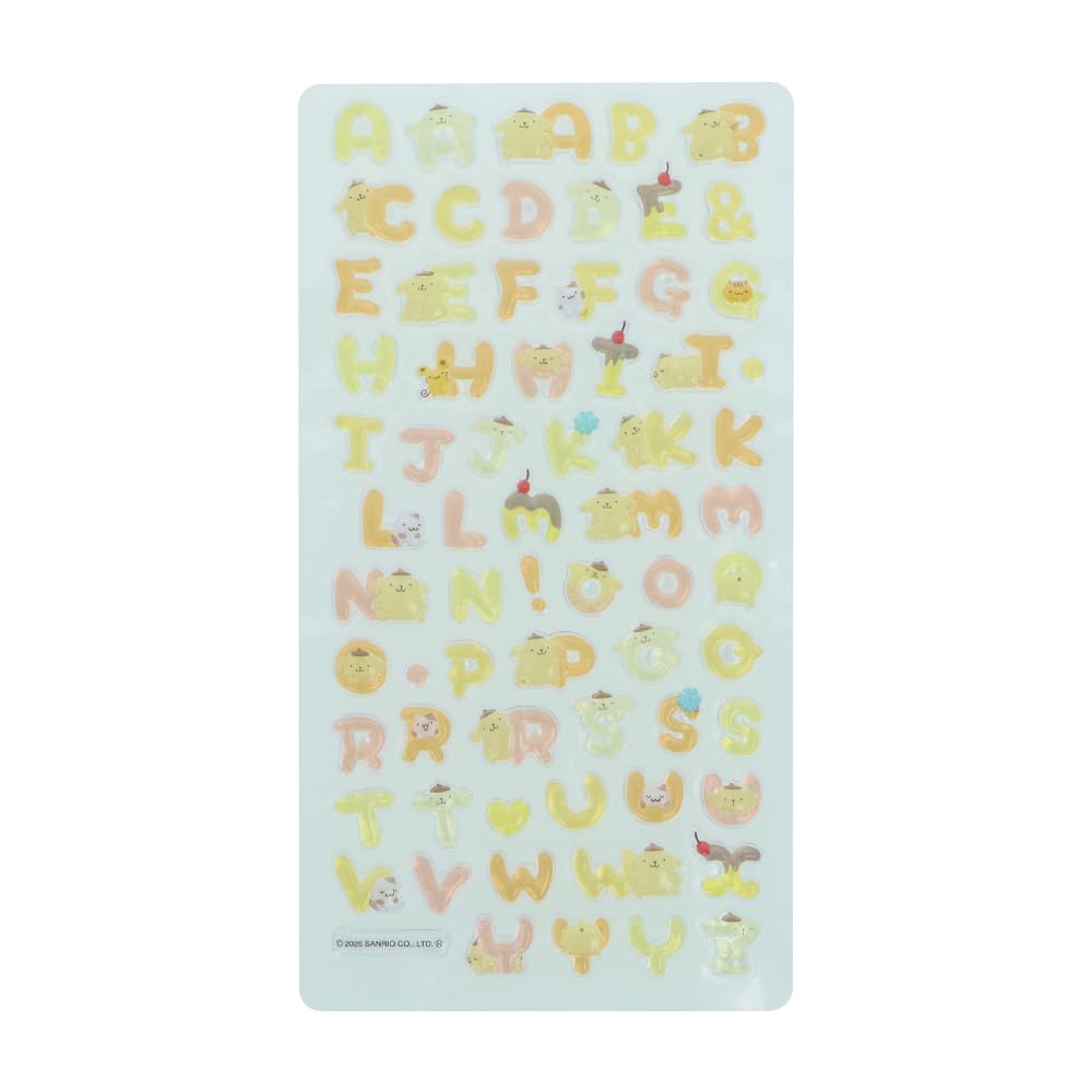선스타 문구(Sun-Star Stationery) 봉봉 드롭 씰 산리오 모지【4개 세트】