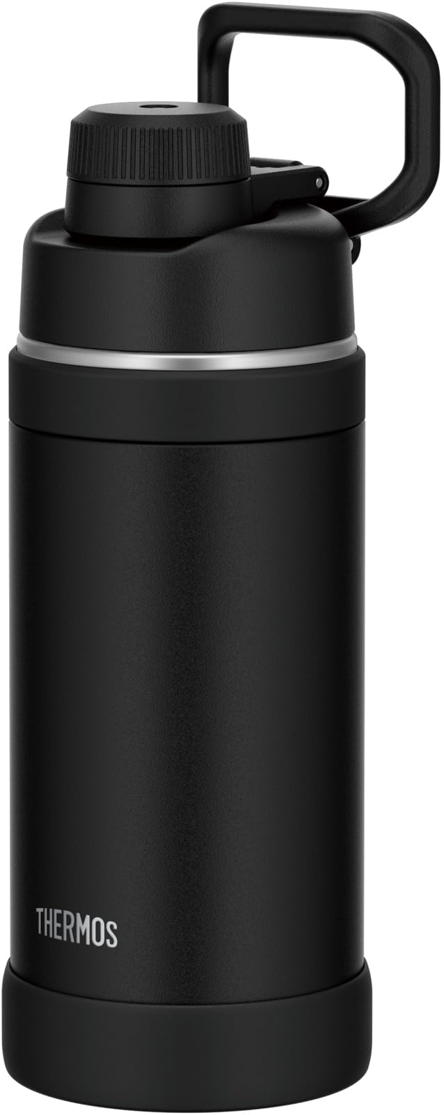 [With handle/dishwasher safe] Thermos water bottle, vacuum insulated sports bottle, 750ml, black, convenient carrying loop, direct drinking, removable spout for easy cleaning, cold storage only FJU-750 BK