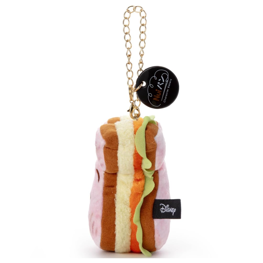 Disney Character Nui Pan Chain Strap Mascot Sandwich Piglet Plush Toy Height Approximately 19cm