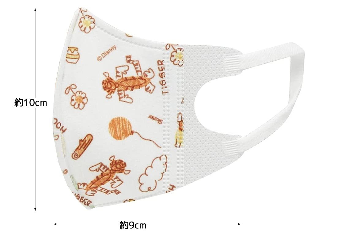 Skater Non-woven 3D Mask 3-Layered Construction for 2-3 Years Old Children 5 Pieces Winnie the Pooh Disney MSKB1-A