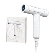 FESTINO Glossy Moist Dryer (SMHB-029) Large Air Volume, Lightweight, Compact, Fast Drying, 4 Modes, Skin Care, Negative Ion Far Infrared Ray Included (White)