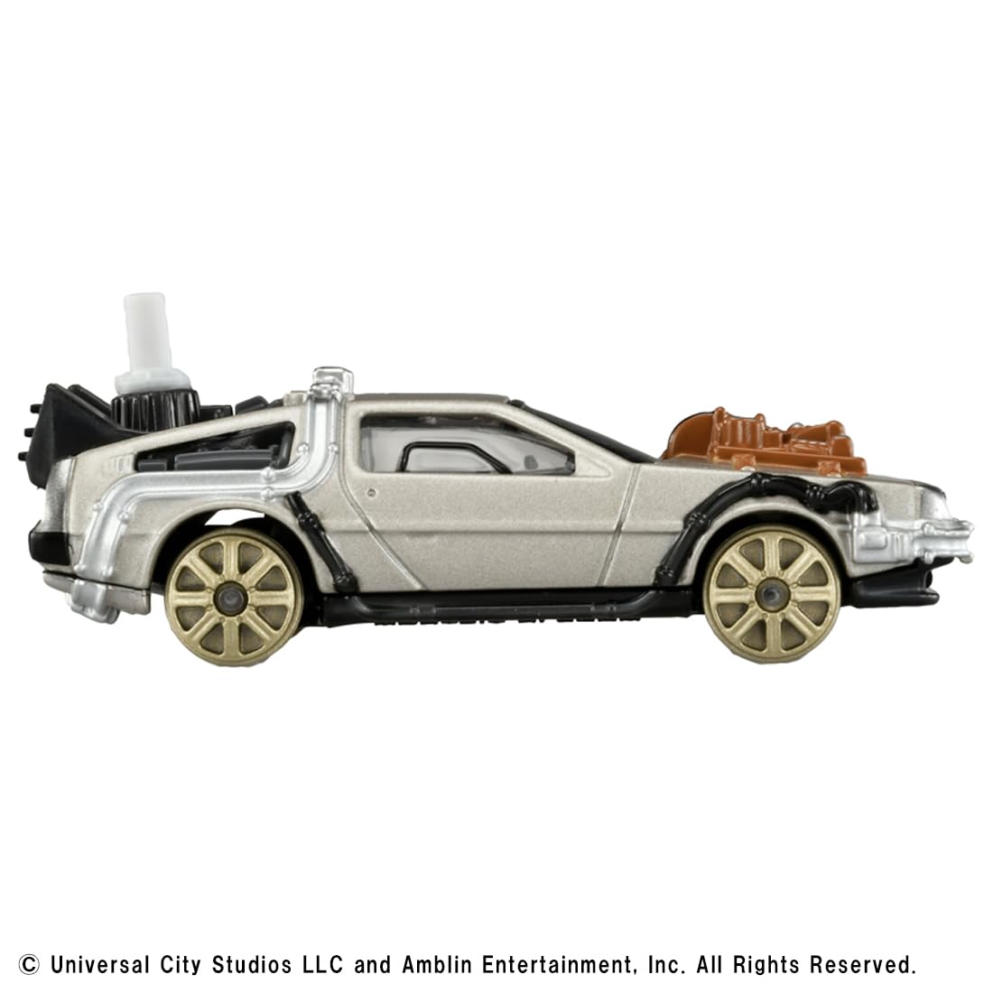 Takara Tomy Tomica Premium Unlimited Back to the Future Time Machine (PART3/Railway Wheels Ver.) Mini Car Toy Ages 6+