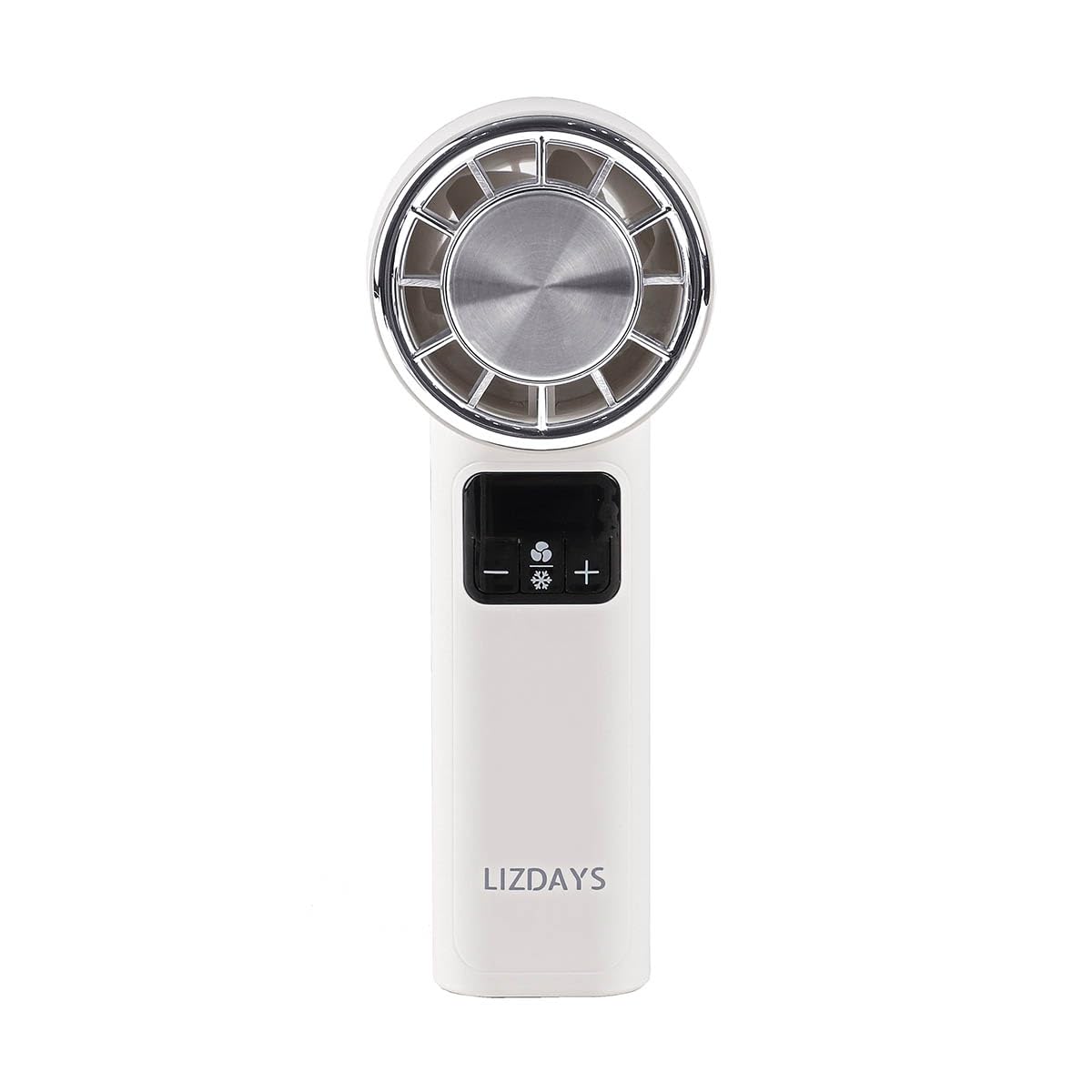 [Lizdays] Handy Fan Cooling Plate, 199 Levels, Large Air Volume, Handy Fan, Small, Blast, Strong Wind, Cooling, Rechargeable (Snow White/Silver)