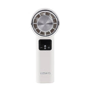 [Lizdays] Handy Fan Cooling Plate, 199 Levels, Large Air Volume, Handy Fan, Small, Blast, Strong Wind, Cooling, Rechargeable (Snow White/Silver)